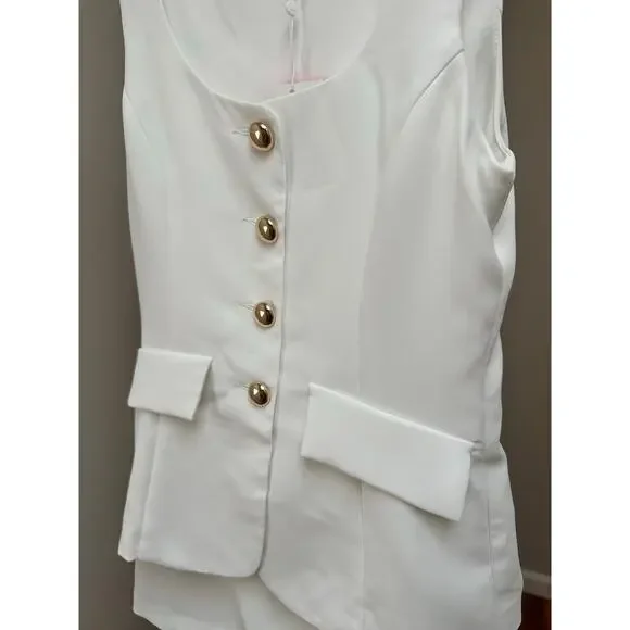 NEW NWT Amanda Uprichard Kya Romper White size Small - Picture 5 of 8